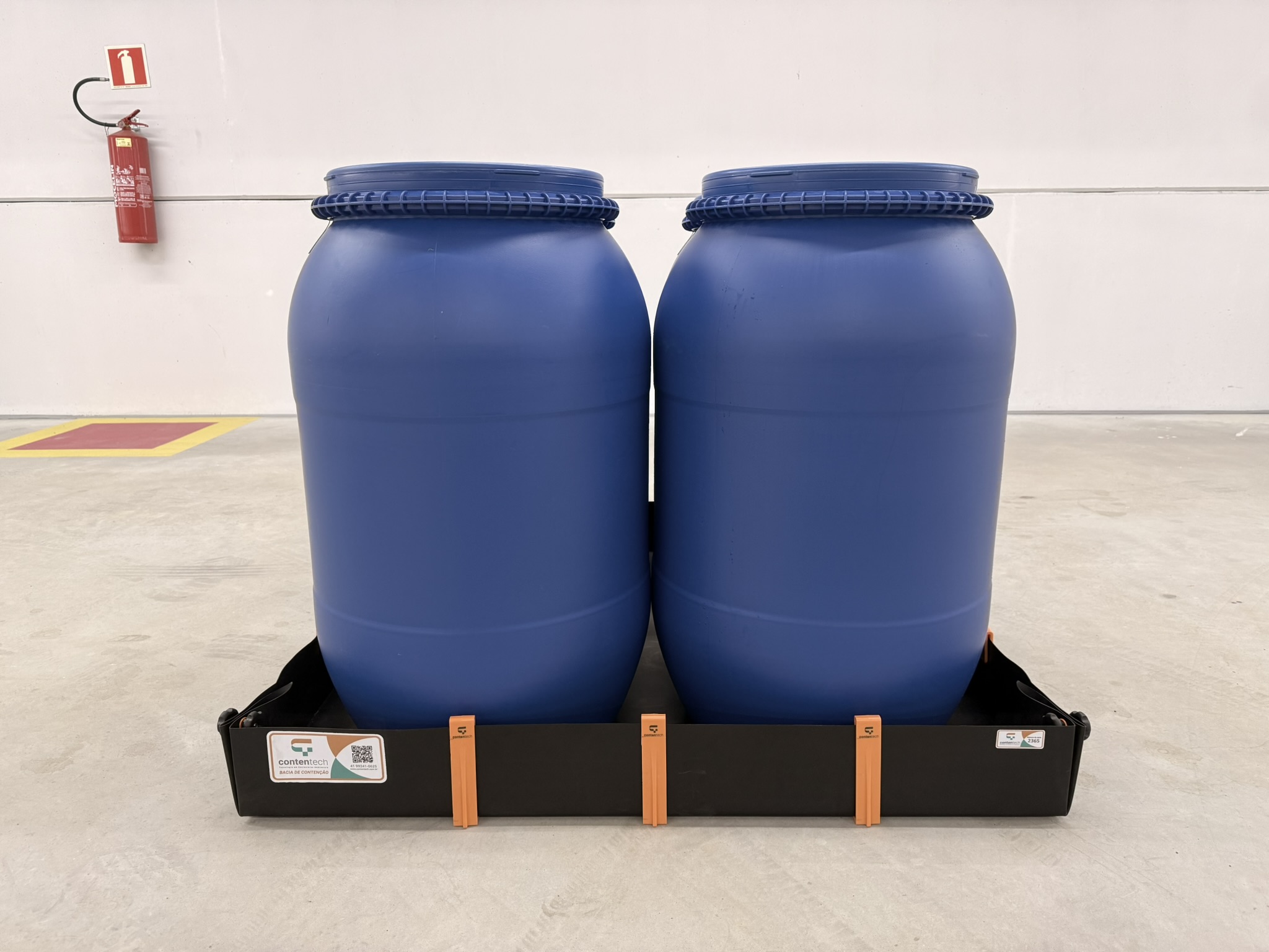 Bacia de Contenção para 8 tambores - 2,50m x 1,25m x 0,15m